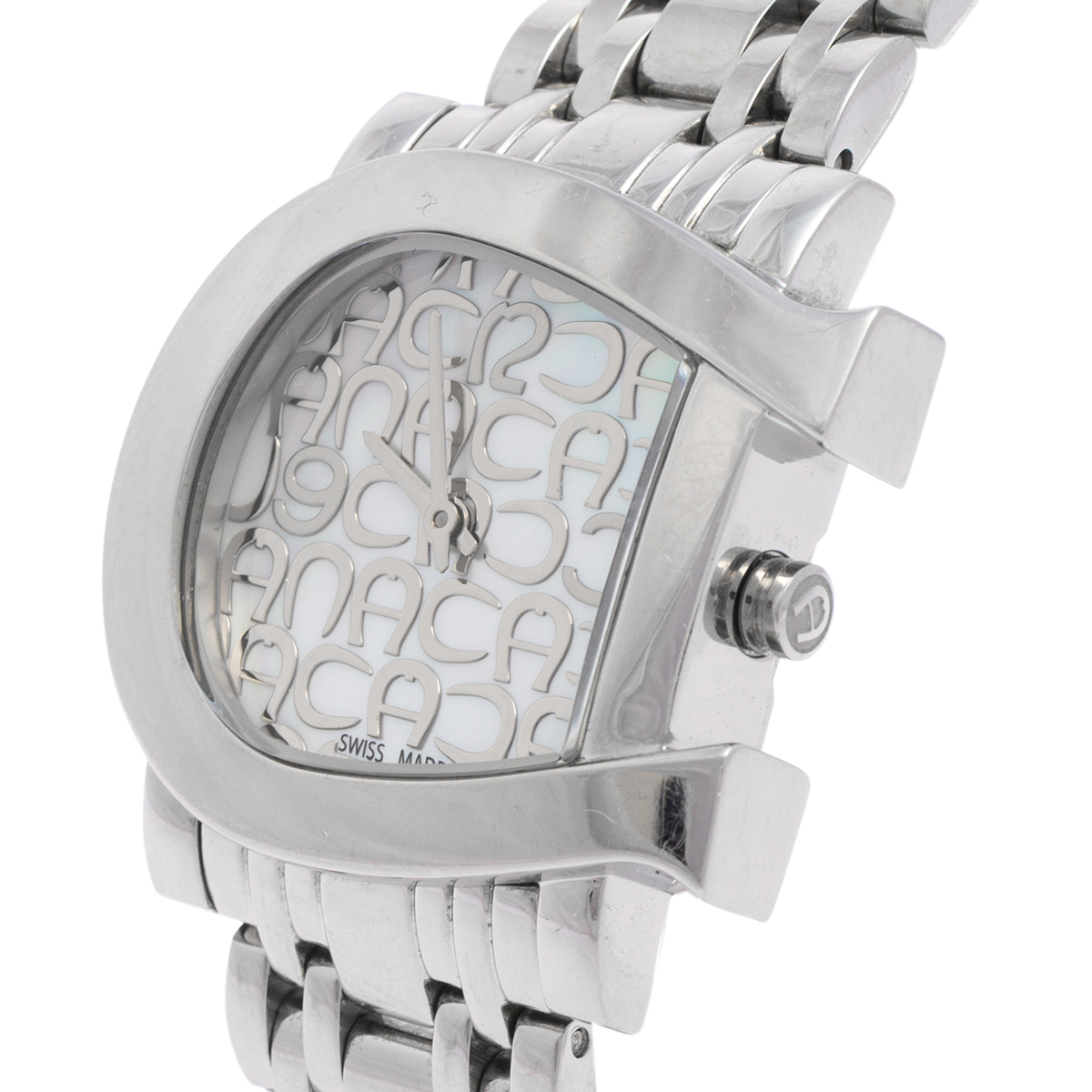 Aigner Mother of Pearl Stainless Steel Genua Due A31600 Women s